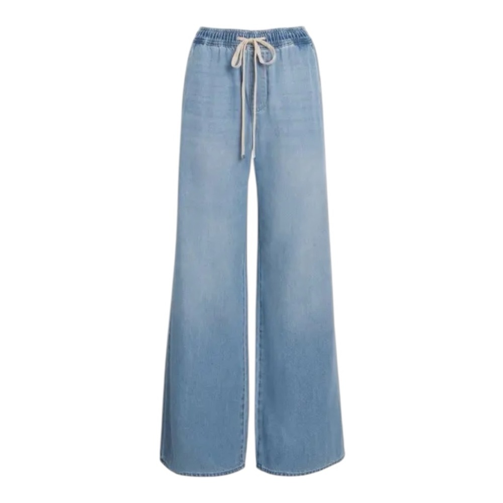 7 For All Mankind Hana Pull On Wide Leg Elastic Band Draw String Jean’s